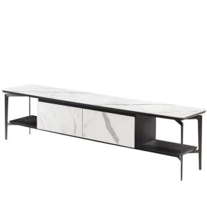 Cabinet TV personalizat cu marmură de top