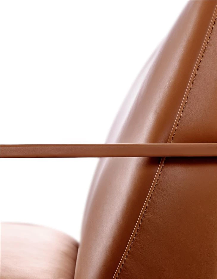 Custom Hotel Metal Frame Chair Leather Lounge Chair