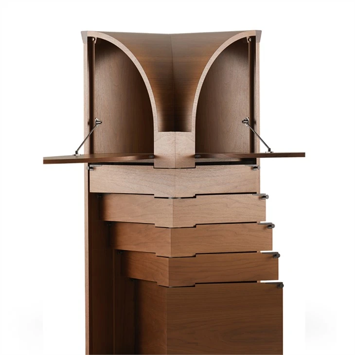 Custom Swivel Solid Wood Cabinet